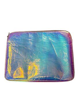 Holographic Laptop Sleeve W/Zipper Closure Textured Finish